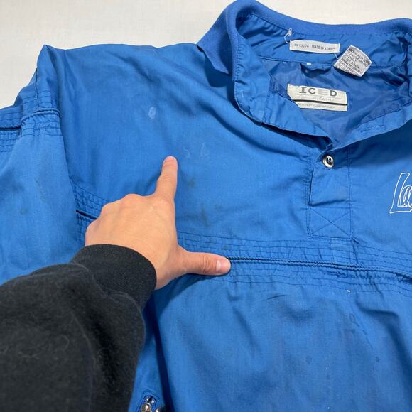Vintage 90s Lake Tahoe Pull Over Jacket size M Blue ICED - Picture 5 of 8